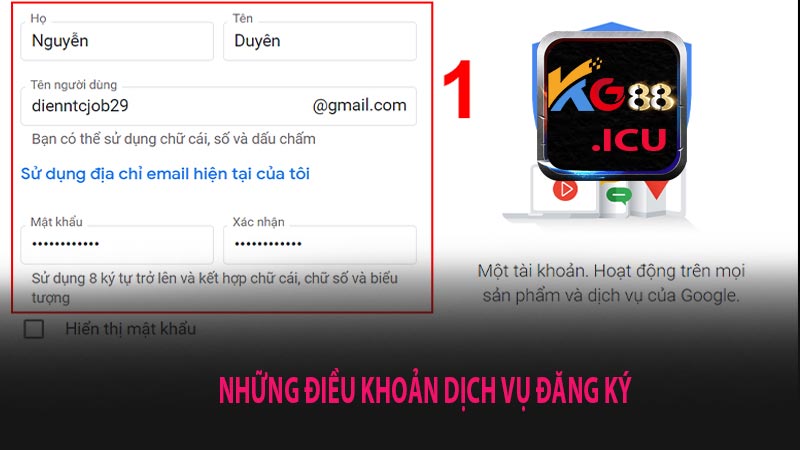 Điều khoản dịch vụ đăng ký
